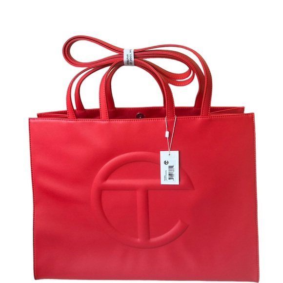 Telfar Shopping Bag Large Red Tote - Picture 4 of 6